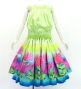 Hula Blouse & Double Pa'u Set-Up with Lehua Print / Luxury Collection / J3164-2