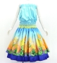 Hula Blouse & Double Pa'u Set-Up with Lehua Print / Luxury Collection / J3164-7