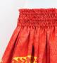 Hula Shantung Pa'u Skirt with Musical instrument & Kahiko Print / Luxury Collection / Red / J3165rd
