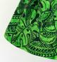 Hula Blouse & Pa'u Set-Up with Musical instrument & Kahiko Print / Luxury Collection / Black & Green / J3166bkgr