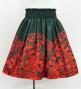 Hula Blouse & Pa'u Set-Up with Musical instrument & Kahiko Print / Luxury Collection / Black & Red / J3166bkrd