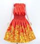 Hula Blouse & Pa'u Set-Up with Musical instrument & Kahiko Print / Luxury Collection / Red / J3166rd