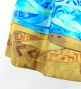 Hula Shantung Pa'u Skirt with Kahiko & Sea Print / Luxury Collection / J3167rd