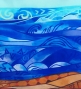 Hula Blouse & Pa'u Set-Up with Kahiko & Sea Print / Luxury Collection / J3168dbl