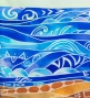 Hula Blouse & Pa'u Set-Up with Kahiko & Sea Print / Luxury Collection / J3168pu