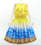 Hula Blouse & Pa'u Set-Up with Kahiko & Sea Print / Luxury Collection / J3168ye