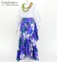 Hula Yoke Frill Blouse with Shantung / White / J3169wh