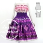 Hula Blouse & Pa'u Set-Up with Moana Kahiko Print / Luxury Collection / J3174-2