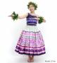 Hula Blouse & Pa'u Set-Up with Moana Kahiko Print / Luxury Collection / J3174-5