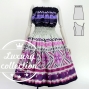Hula Blouse & Pa'u Set-Up with Moana Kahiko Print / Luxury Collection / J3174-5