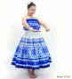 Hula Blouse & Pa'u Set-Up with Moana Kahiko Print / Luxury Collection / J3174-7