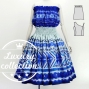 Hula Blouse & Pa'u Set-Up with Moana Kahiko Print / Luxury Collection / J3174-7