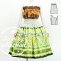 Hula Blouse & Pa'u Set-Up with Moana Kahiko Print / Luxury Collection / J3174-8