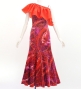 Hula Long Multi Way Dress with Velvet & Koshibo / Luxury Collection / Dark Red / J3175drd