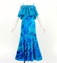 Hula Long Multi Way Dress with Velvet & Koshibo / Luxury Collection / Light Blue / J3175lbl