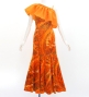 Hula Long Multi Way Dress with Velvet & Koshibo / Luxury Collection / Orange / J3175or