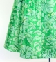 Hula Long Dress with Hawaiian Flower Print / Luxury Collection / Green / J3176gr