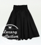 Hula Solid Shantung Pa'u Skirt / Luxury Collection / Black / J3177bk