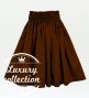 Hula Solid Shantung Pa'u Skirt / Luxury Collection / Brown / J3177br