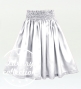 Hula Solid Shantung Pa'u Skirt / Luxury Collection / White / J3177wh