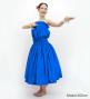Hula Solid Blouse & Pa'u Set-Up / Luxury Collection / Blue / J3178bl