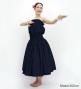Hula Solid Blouse & Pa'u Set-Up / Luxury Collection / Dark Blue / J3178dbl