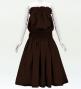 Hula Solid Blouse & Pa'u Set-Up / Luxury Collection /  Dark Brown / J3178dbr