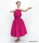Hula Solid Blouse & Pa'u Set-Up / Luxury Collection / Dark Pink / J3178dpi