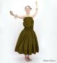 Hula Solid Blouse & Pa'u Set-Up / Luxury Collection / Khaki / J3178ka