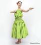 Hula Solid Blouse & Pa'u Set-Up / Luxury Collection / Yellow Brown / Light Green / J3178lgr