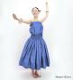 Hula Solid Blouse & Pa'u Set-Up / Luxury Collection / Marine Blue / J3178mbl