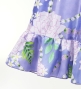 Hula Long Frill Shantung Circular Skirt with Lokelani Print / Purple / J3183
