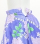Hula Long Frill Shantung Circular Skirt with Lokelani Print / Purple / J3183
