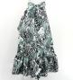 Hula Wrap Skirt with Frills / Kahiko & Honu / White & Black / J3189