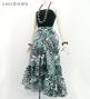Hula Wrap Skirt with Frills / Kahiko & Honu / White & Black / J3189