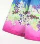 Hula Shantung Pa'u Skirt with Kukui Flower & Kukui Nut Lei Print / Luxury Collection / Blue / J3193bl