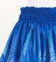 Hula Shantung Pa'u Skirt with Kukui Flower & Kukui Nut Lei Print / Luxury Collection / Blue / J3193bl