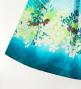 Hula Shantung Pa'u Skirt with Kukui Flower & Kukui Nut Lei Print / Luxury Collection / Light Blue / J3193lbl