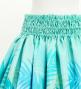 Hula Shantung Pa'u Skirt with Kukui Flower & Kukui Nut Lei Print / Luxury Collection / Light Blue / J3193lbl