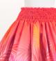 Hula Shantung Pa'u Skirt with Kukui Flower & Kukui Nut Lei Print / Luxury Collection / Red / J3193rd