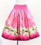 Hula Blouse & Pa'u Set-Up with Kukui Flower & Kukui Nut Lei Print / Luxury Collection / Pink / J3194pi