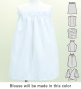 Hula Blouse & Pa'u Set-Up with Kukui Flower & Kukui Nut Lei Print / Luxury Collection / White / J3194wh