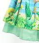 Hula Double Shantung Pa'u Skirt with Hawaiian Flower & Sea Print / Luxury Collection / J3195-5