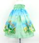 Hula Double Shantung Pa'u Skirt with Hawaiian Flower & Sea Print / Luxury Collection / J3195-5