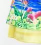 Hula Double Shantung Pa'u Skirt with Hawaiian Flower & Sea Print / Luxury Collection / J3195-4