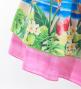 Hula Double Shantung Pa'u Skirt with Hawaiian Flower & Sea Print / Luxury Collection / J3195-2