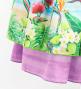 Hula Blouse & Double Pa'u Set-Up with Hawaiian Flower & Sea Print / Luxury Collection / J3196-1