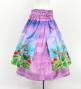Hula Blouse & Double Pa'u Set-Up with Hawaiian Flower & Sea Print / Luxury Collection / J3196-1