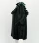 Hula Yoke Frill Balloon Sleeve Blouse with Shantung / Black / J3197bk