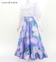 Hula Yoke Frill Balloon Sleeve Blouse with Shantung / White / J3197wh